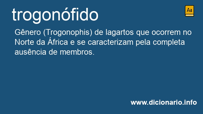 Significado de trogonfido