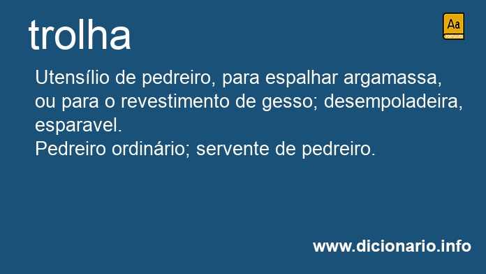 Significado de trolhas