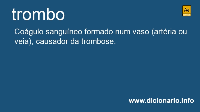 Significado de trombo