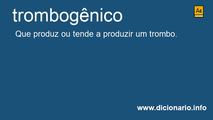 Significado de trombognico