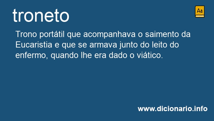 Significado de troneto