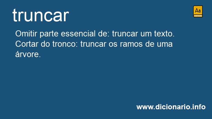 Significado de truncars