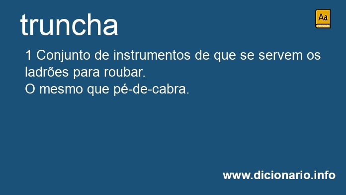 Significado de truncha