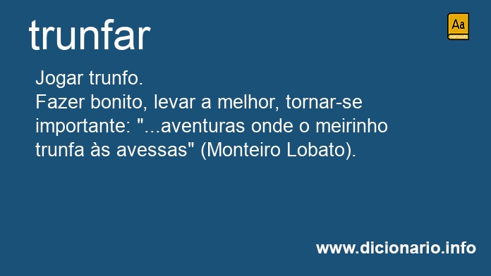 Significado de trunfarei