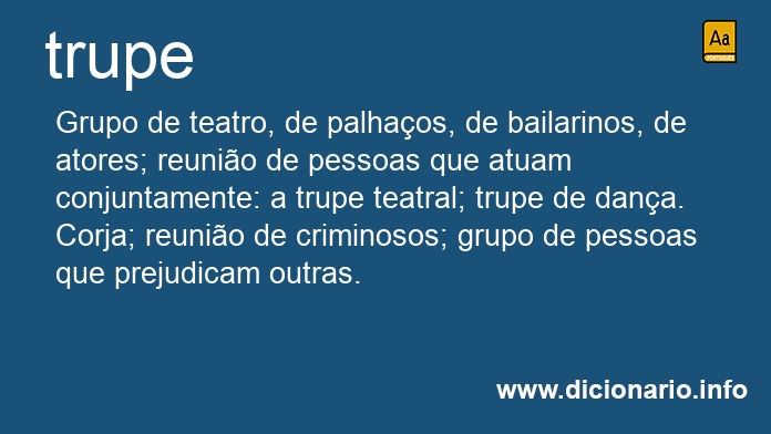 Significado de trupe