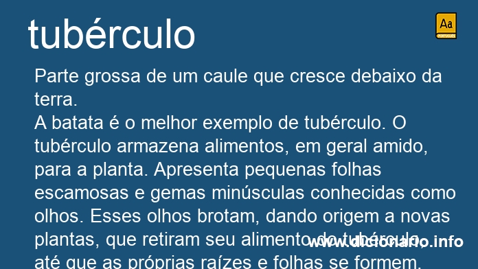 Significado de tubrculos