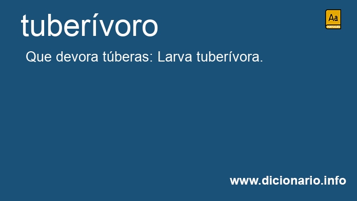 Significado de tubervoro