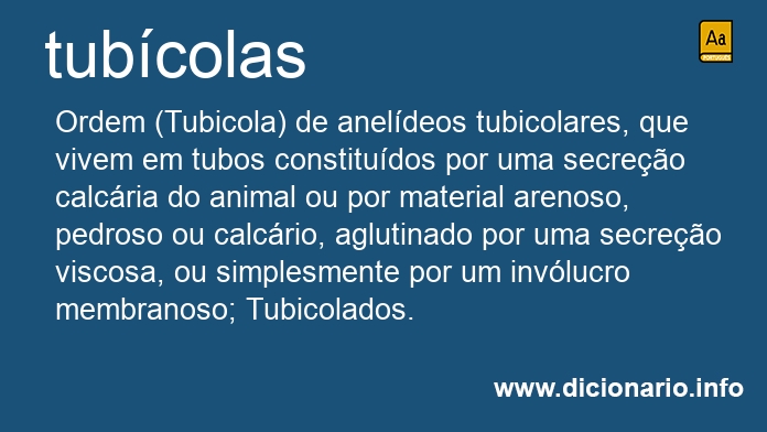 Significado de tubcolas