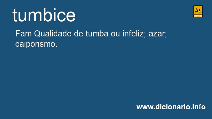 Significado de tumbice