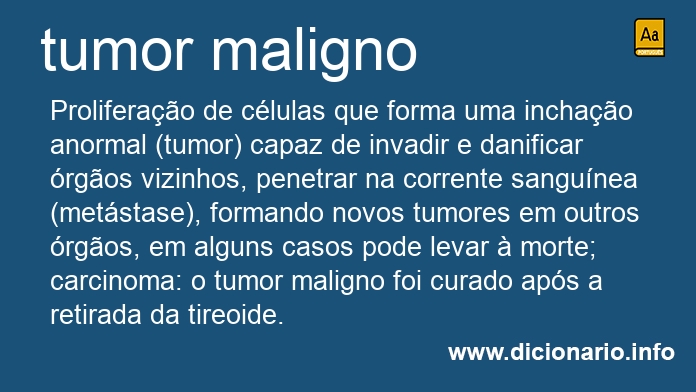 Significado de tumor maligno