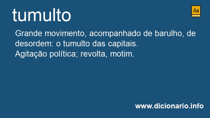 Significado de tumultos