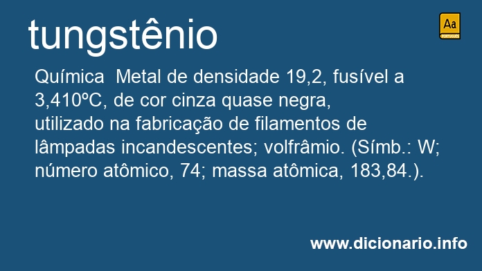 Significado de tungstnia