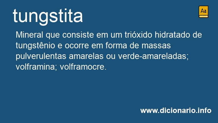 Significado de tungstita
