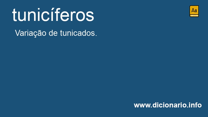 Significado de tunicferos