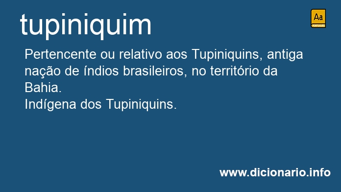 Significado de tupiniquins