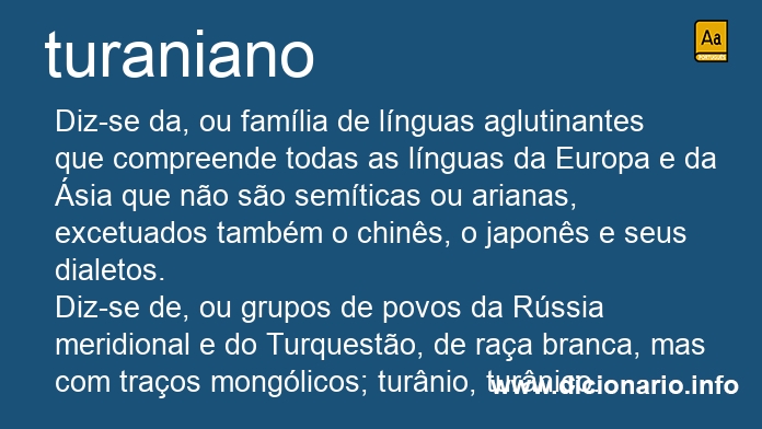 Significado de turaniano