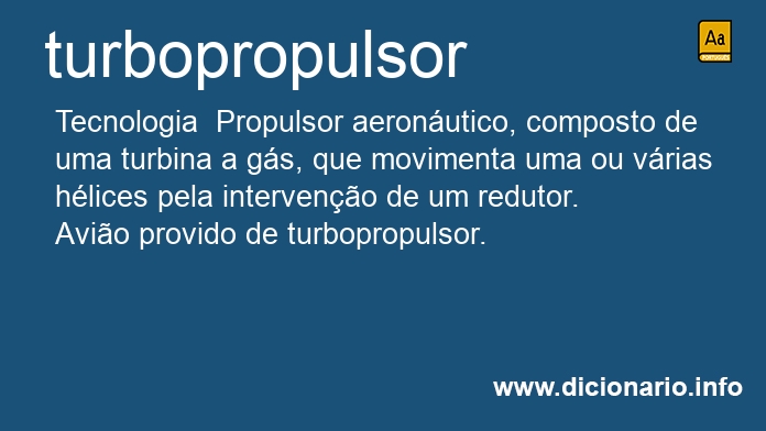 Significado de turbopropulsor