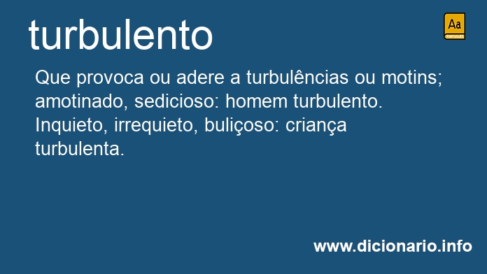 Significado de turbulenta