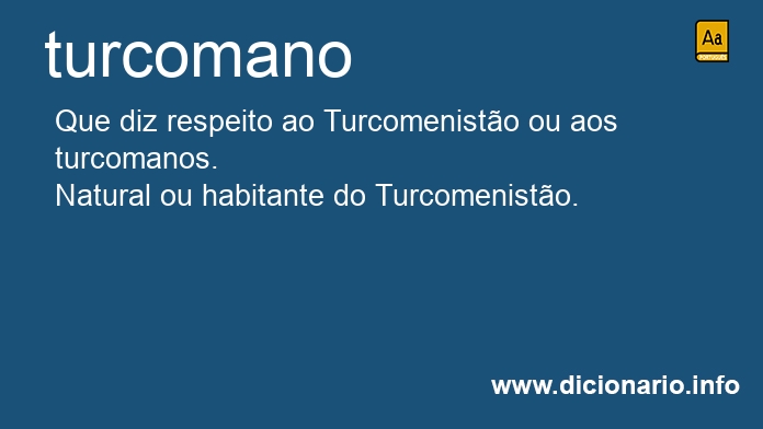 Significado de turcomano