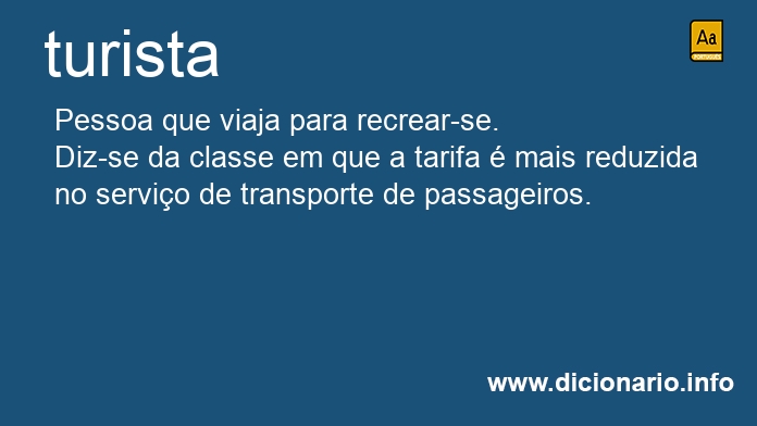 Significado de turista