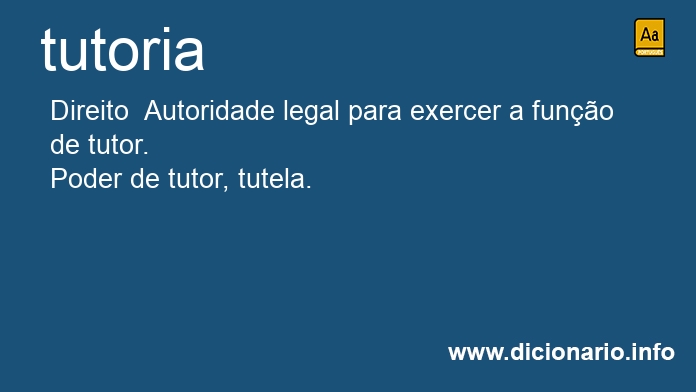 Significado de tutoria