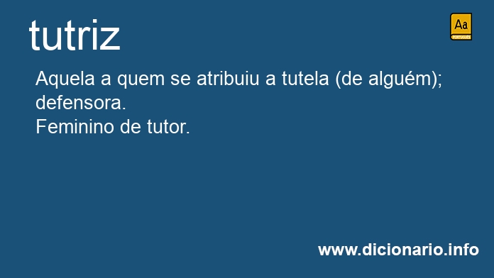 Significado de tutriz