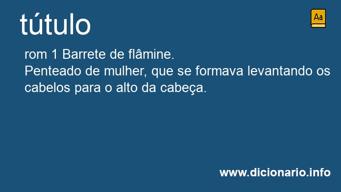 Significado de ttulo