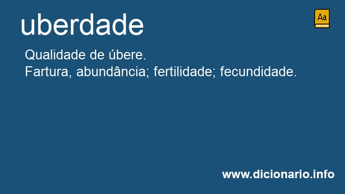 Significado de uberdade