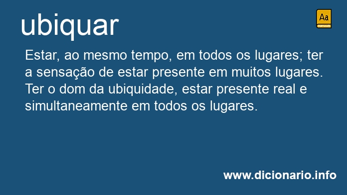 Significado de ubiquar