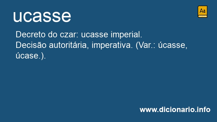 Significado de ucasse