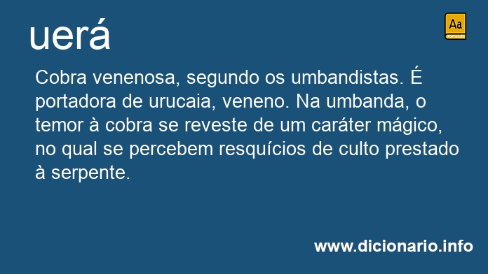 Significado de uer