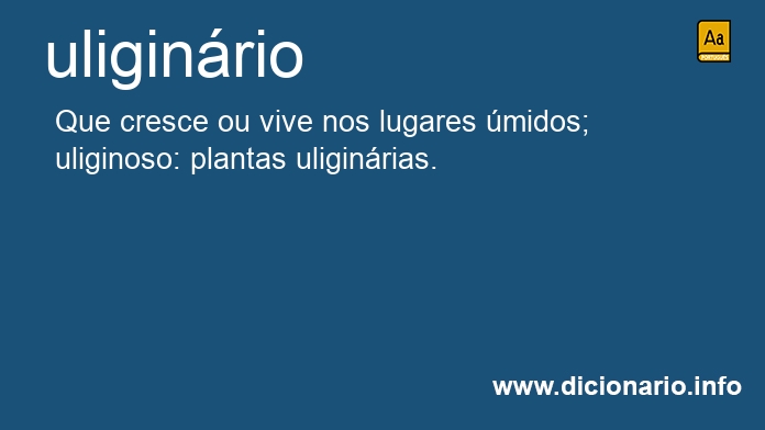 Significado de uliginrio