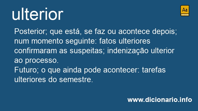 Significado de ulterior