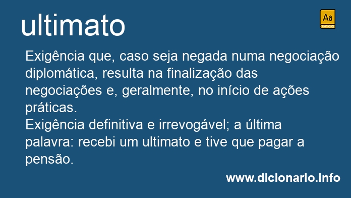 Significado de ultimatos