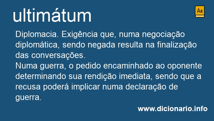 Significado de ultimtum