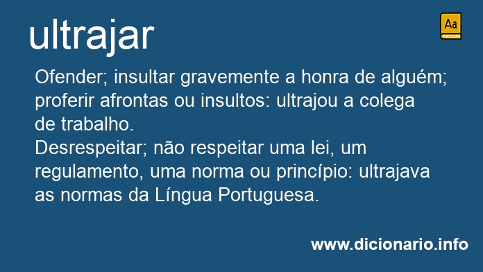 Significado de ultrajam