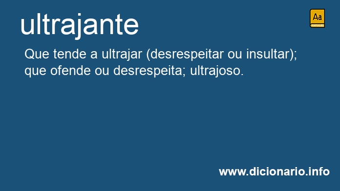 Significado de ultrajante