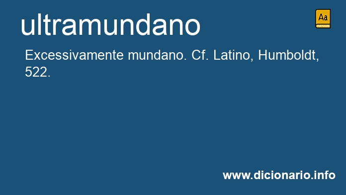 Significado de ultramundano