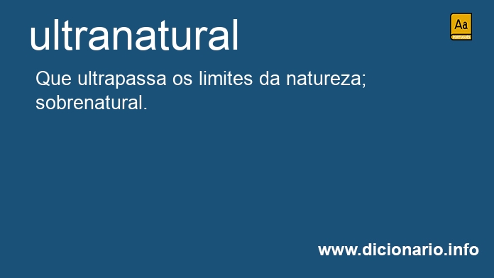 Significado de ultranatural