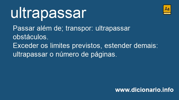 Significado de ultrapassai