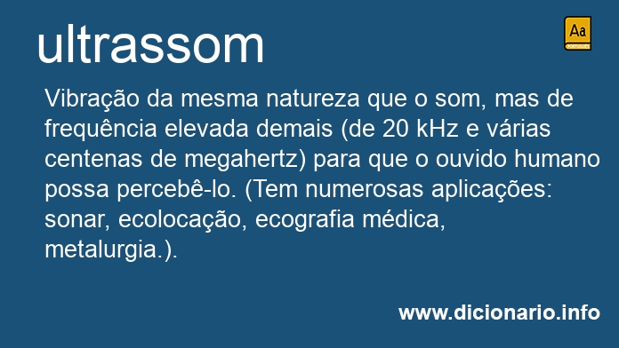 Significado de ultrassom