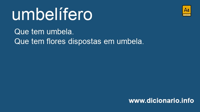 Significado de umbelfero