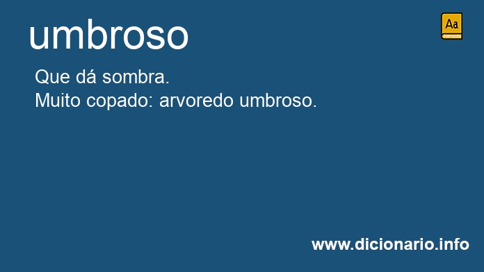 Significado de umbroso