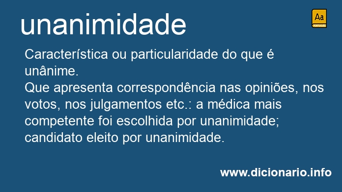 Significado de unanimidade