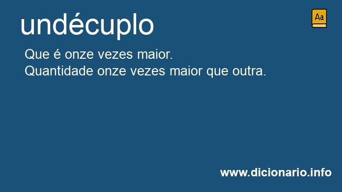 Significado de undcuplo
