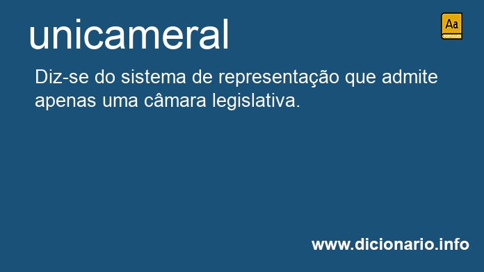 Significado de unicameral