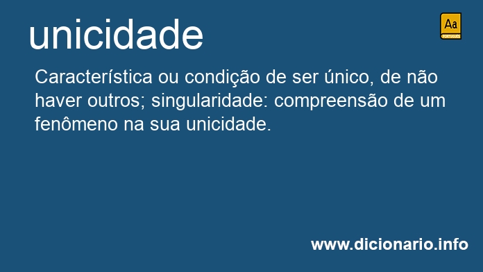 Significado de unicidade