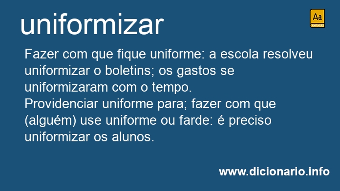 Significado de uniformiza