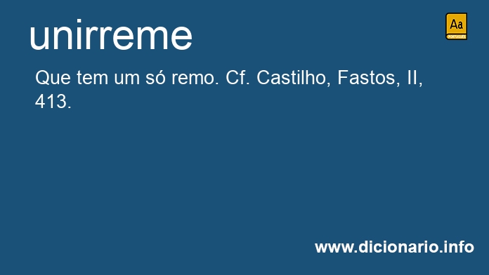 Significado de unirremes