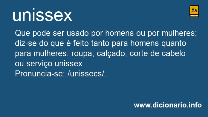 Significado de unissex